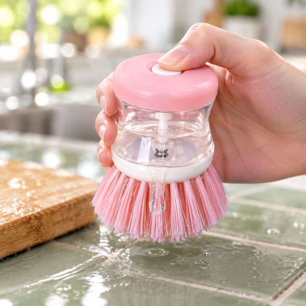 Multi-surface plastic cleaning tool in action
