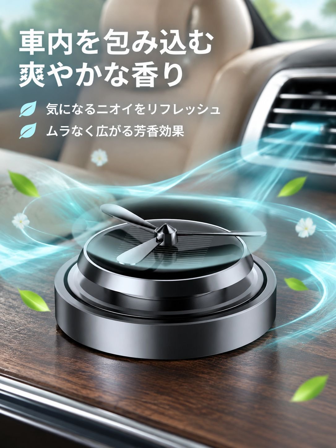 回転ファン付き車用芳香剤オーナメント