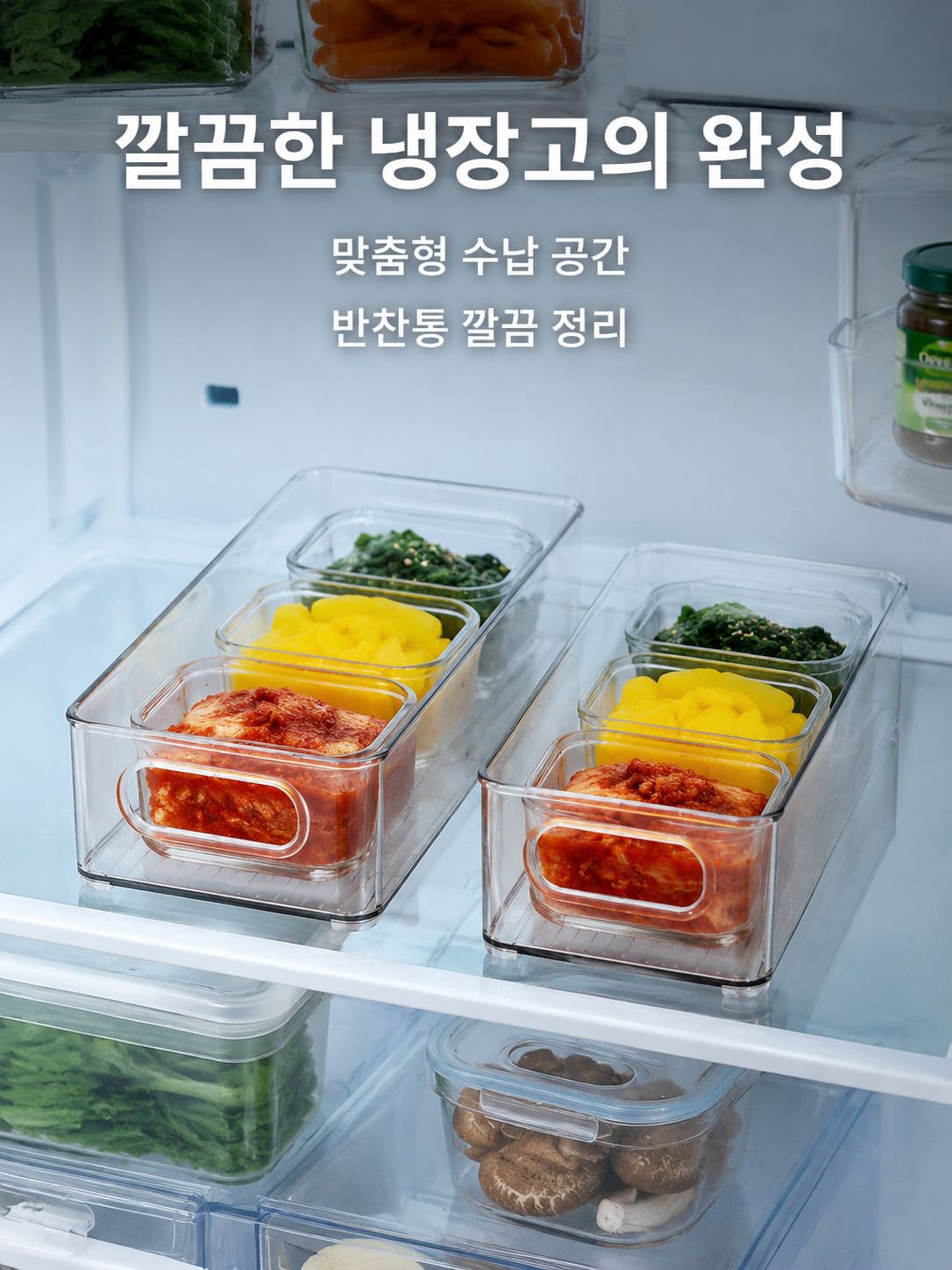可堆叠家用杂物分拣工具透明亚克力储物盒冰箱食品储物盒