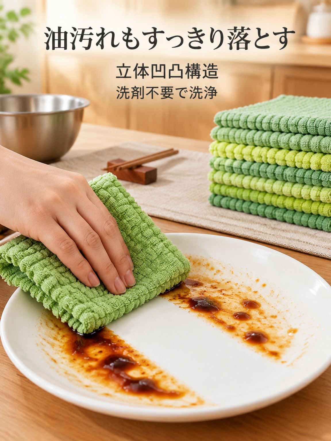 竹节绒洗碗布珊瑚绒抹布