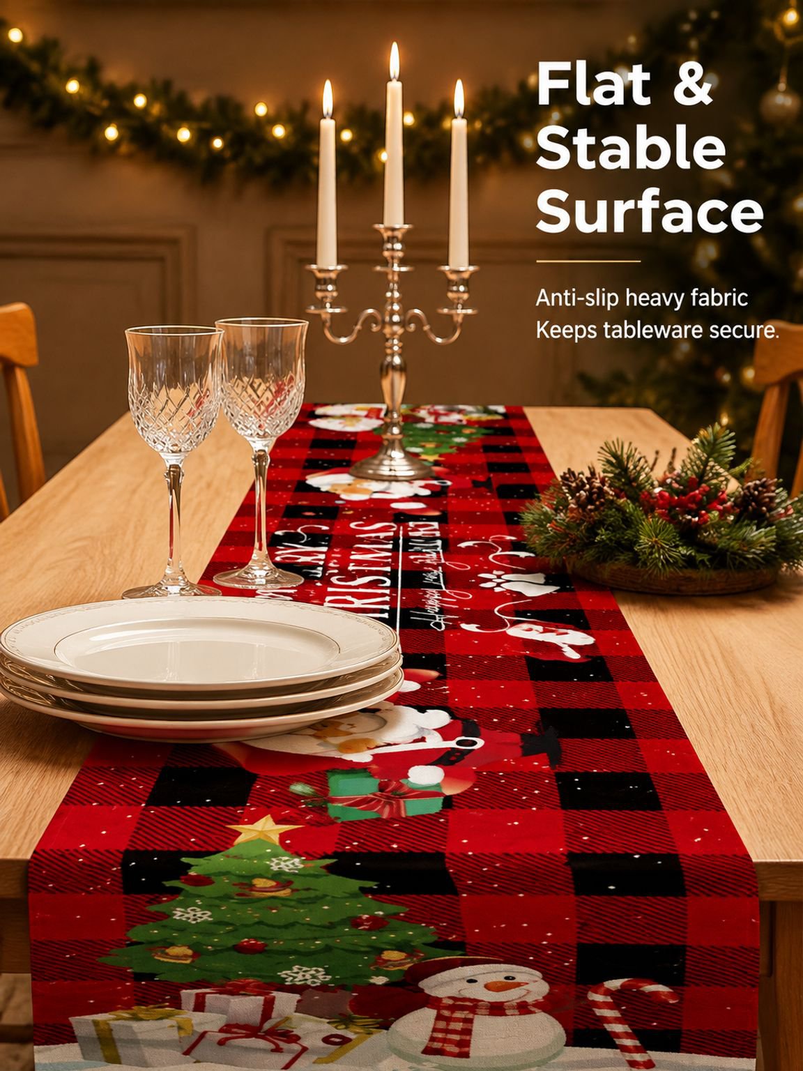 Holiday celebration decorating set styled for a seasonal event