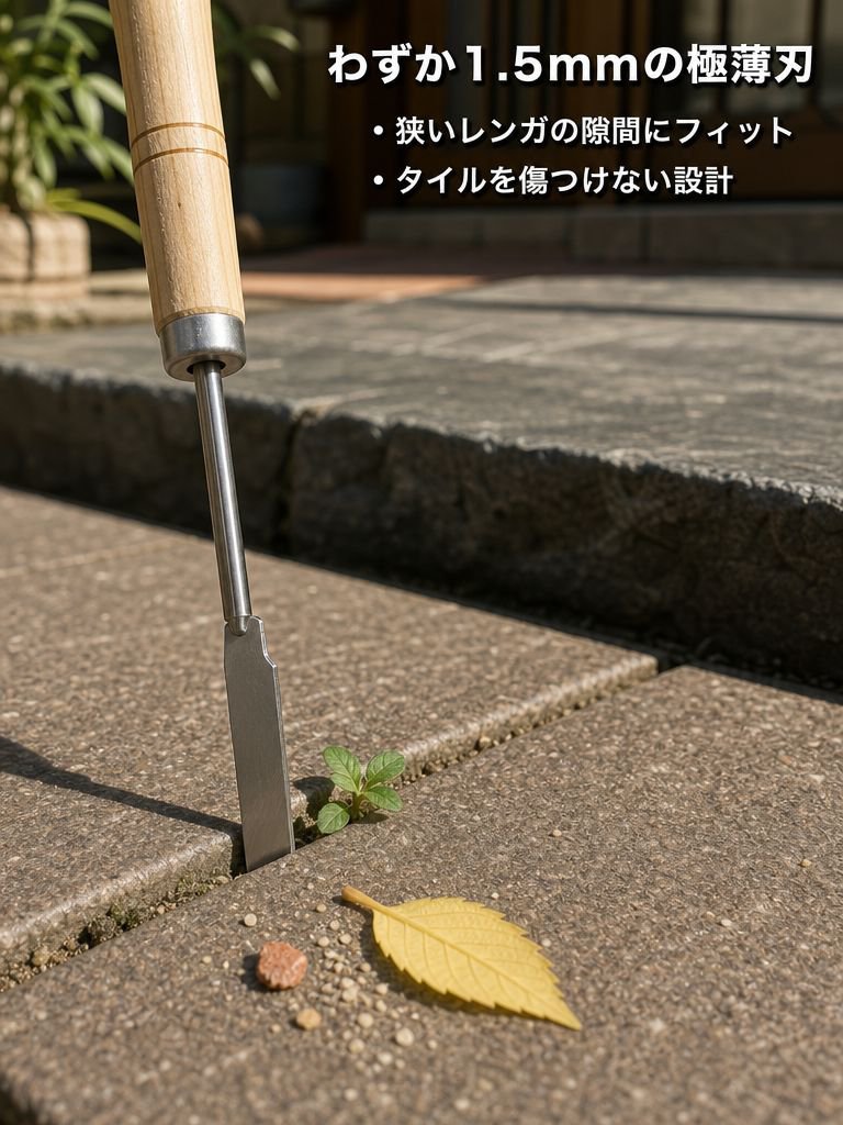 ステンレス製の除草ツール