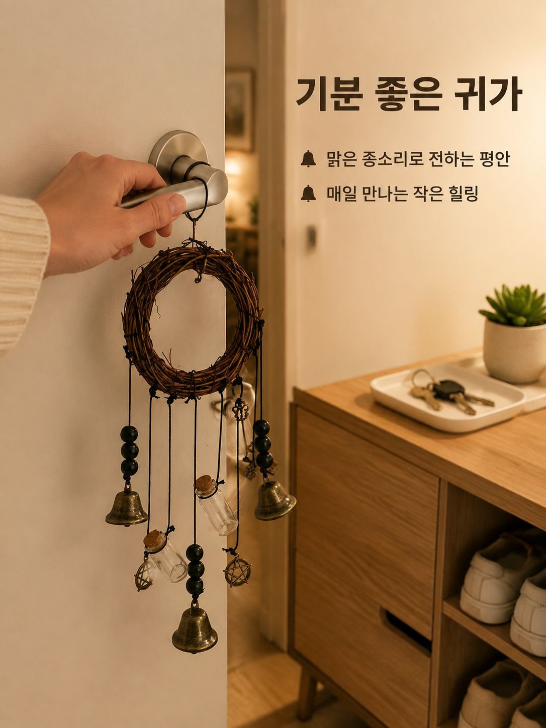 축복을 담은 걸이형 풍경