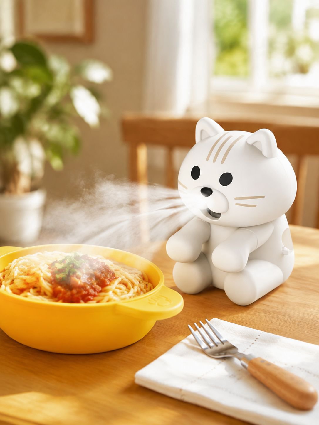 Cat Fan for Cooling Down Food