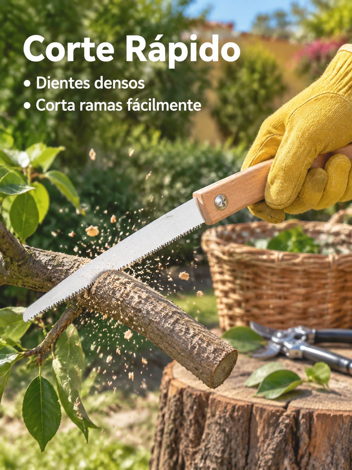 Sierra de poda eficiente para jardinería