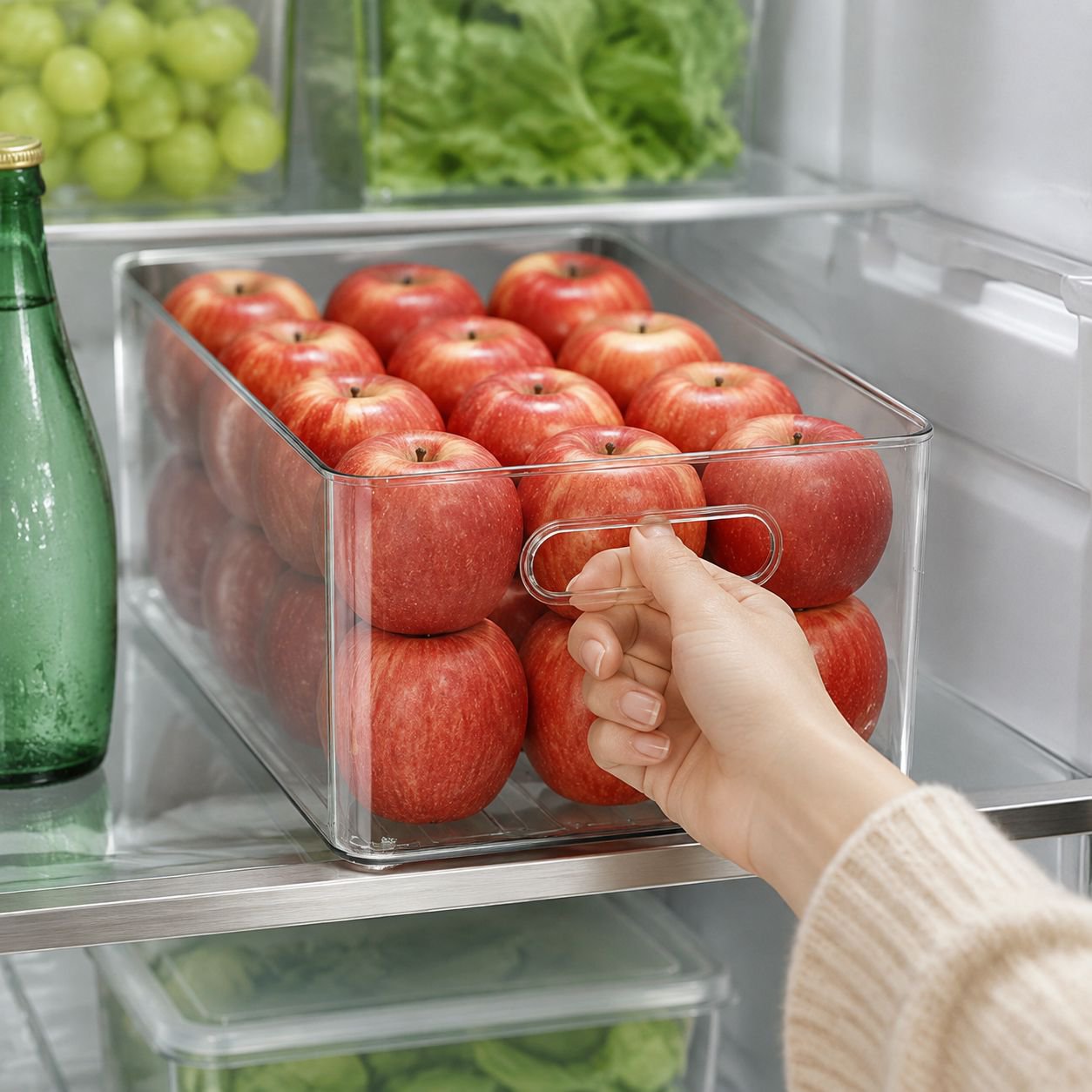 Refrigerator organizer, storage box, egg storage box, freezer-specific kitchen fruit and vegetable d