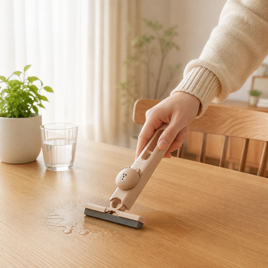 細かい場所も掃除できるミニモップの先端