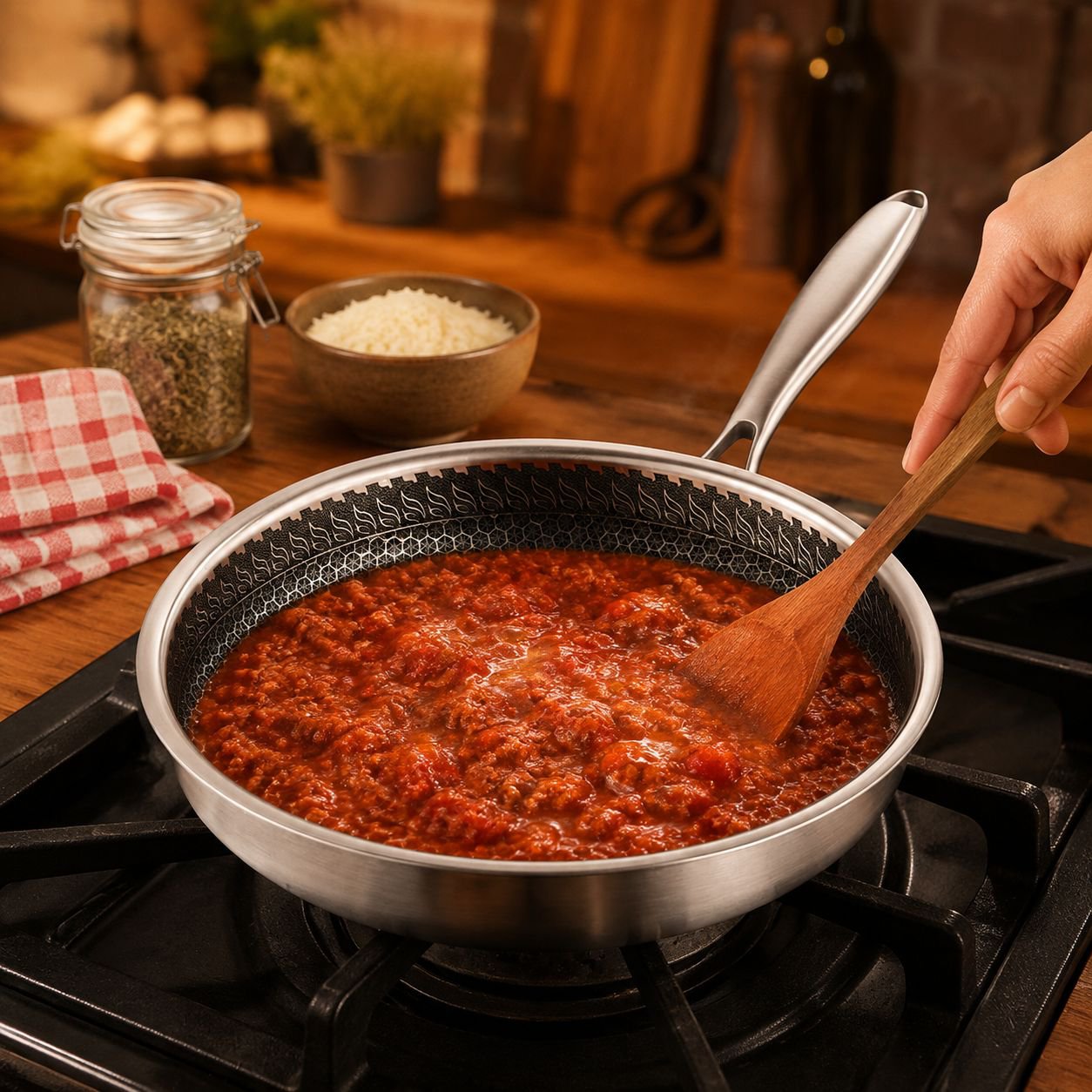 Kitchen Essential Triple Layer Steel Frypan