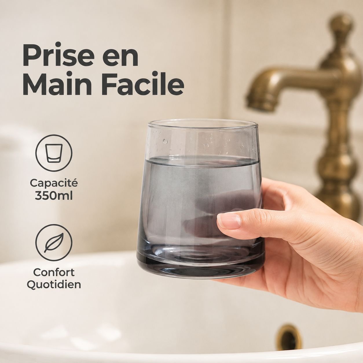 Gobelet à rinçage en verre