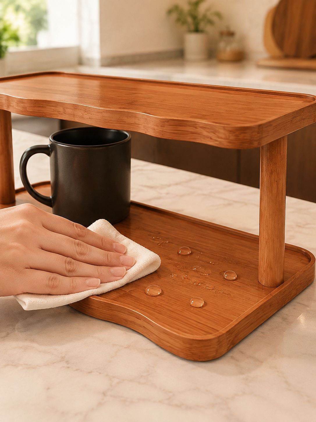 Environmentally friendly cup rack for office organization