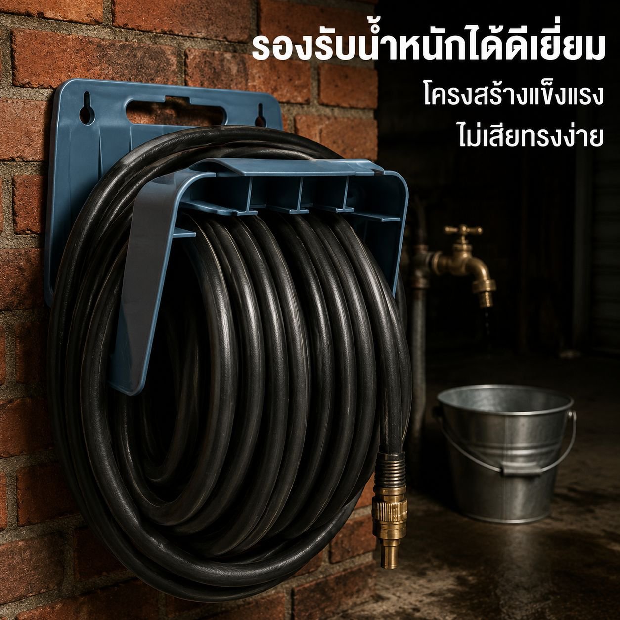 ชั้นวางท่อน้ำพลาสติกติดผนัง