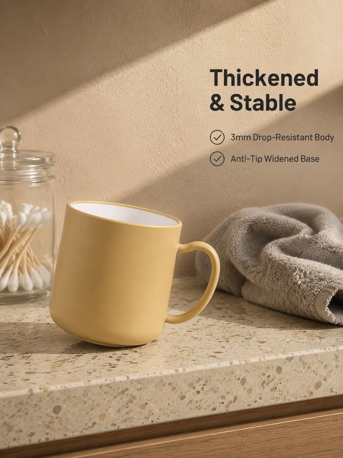 Thick, simple and fashionable mouthwash cup