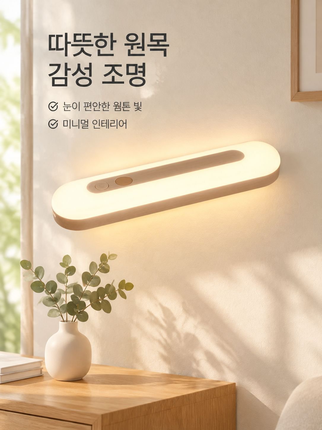 다기능 스마트 센서 LED 침대 옆 램프