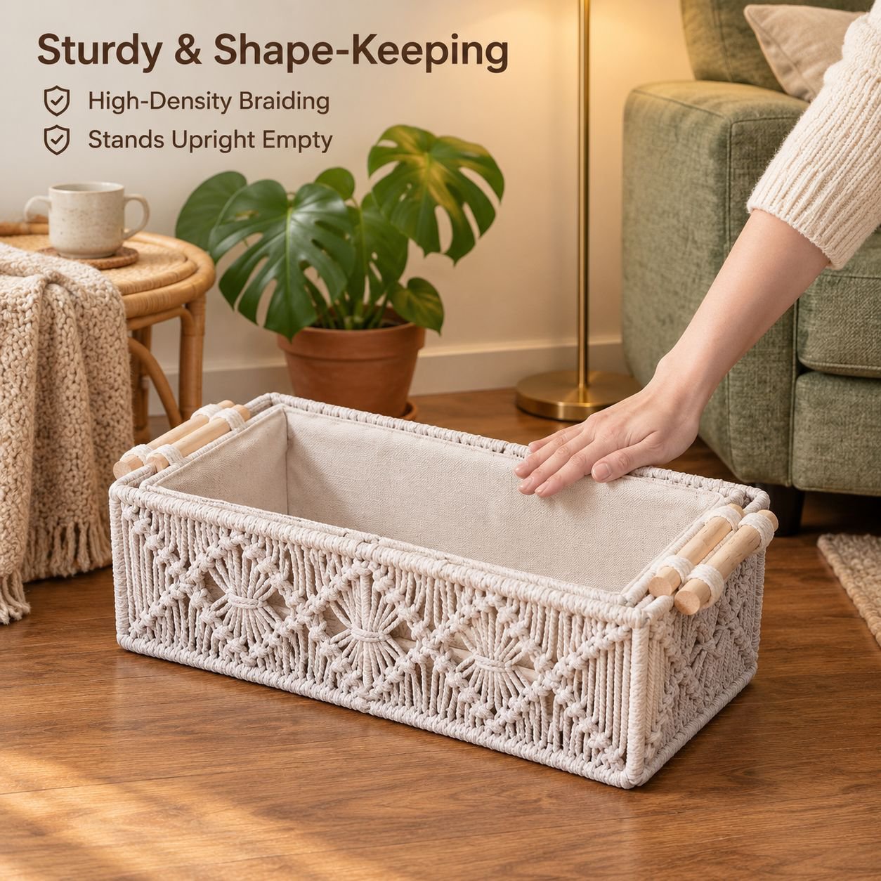 Desktop Cotton Rope Woven Storage Box