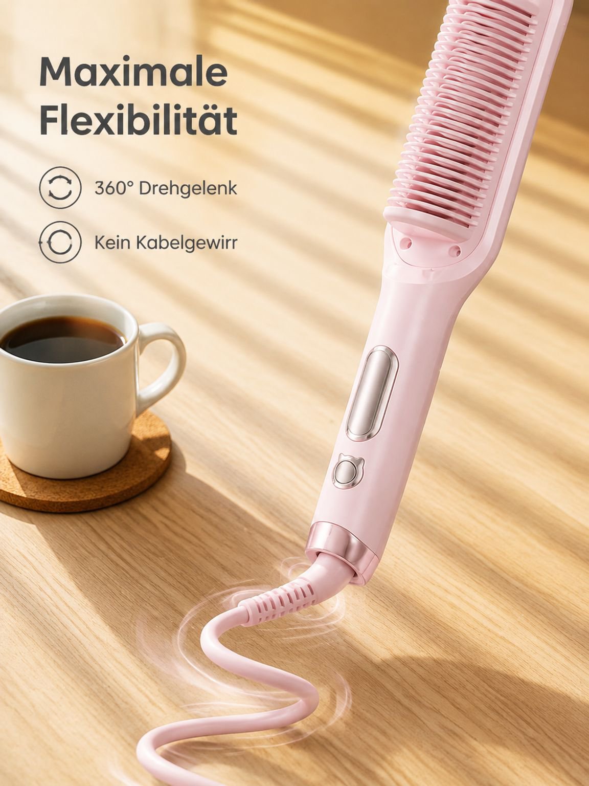 Langlebiges 2-in-1 Haarglätter und Lockenwickler für Anfänger