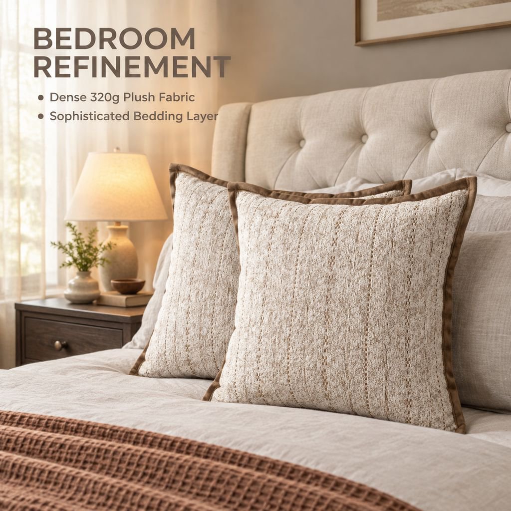 Luxury Chenille Throw Pillow | Soft and Skin-Friendly Decorative Cushion