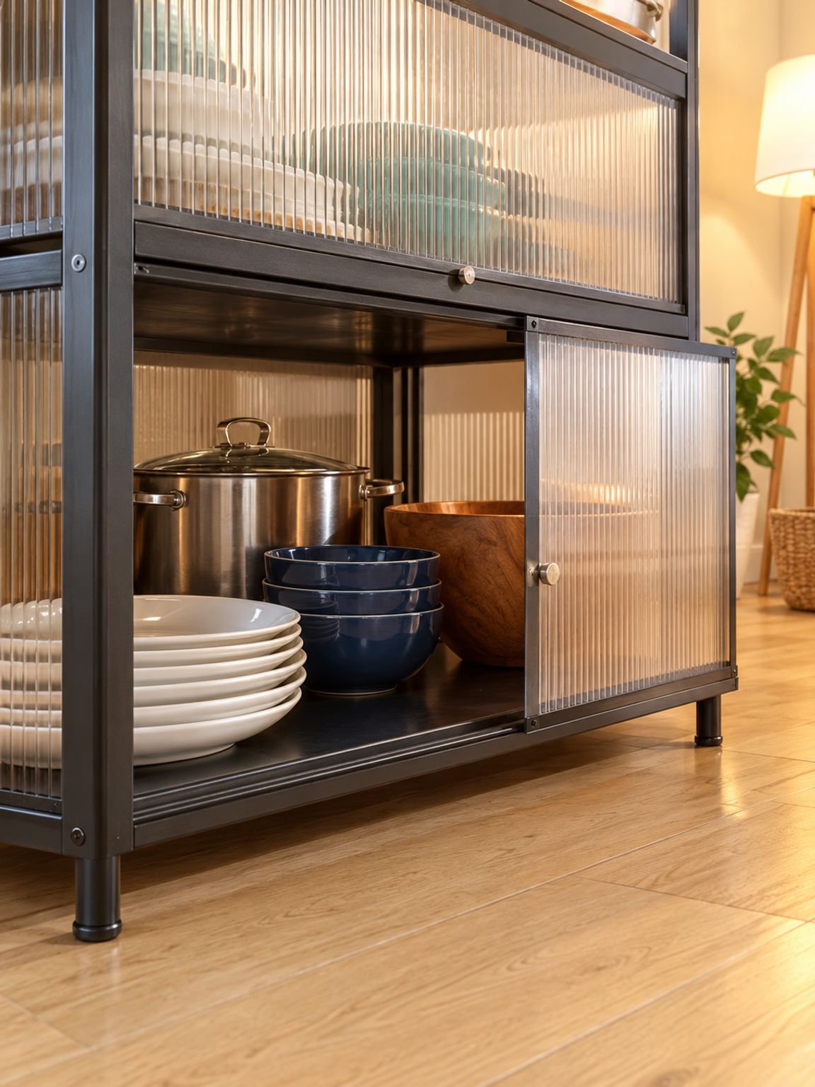 Multi-Tier Kitchen Storage Cabinet