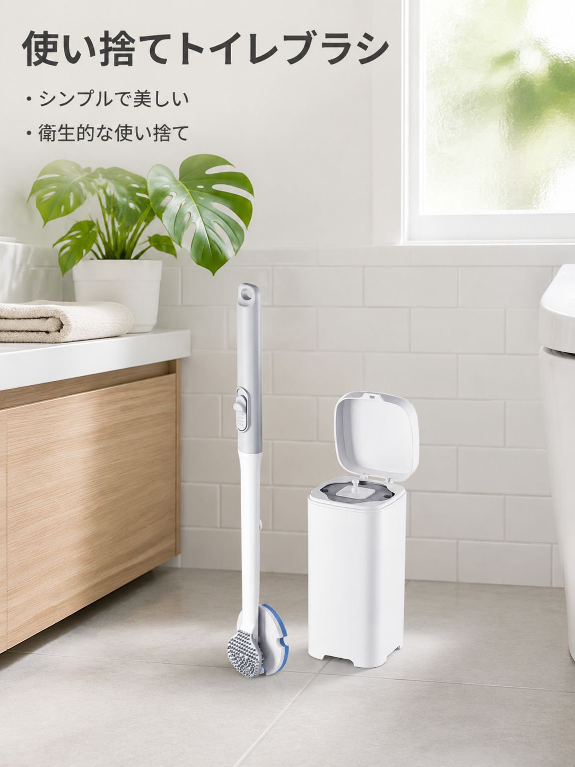 使い捨てトイレブラシ