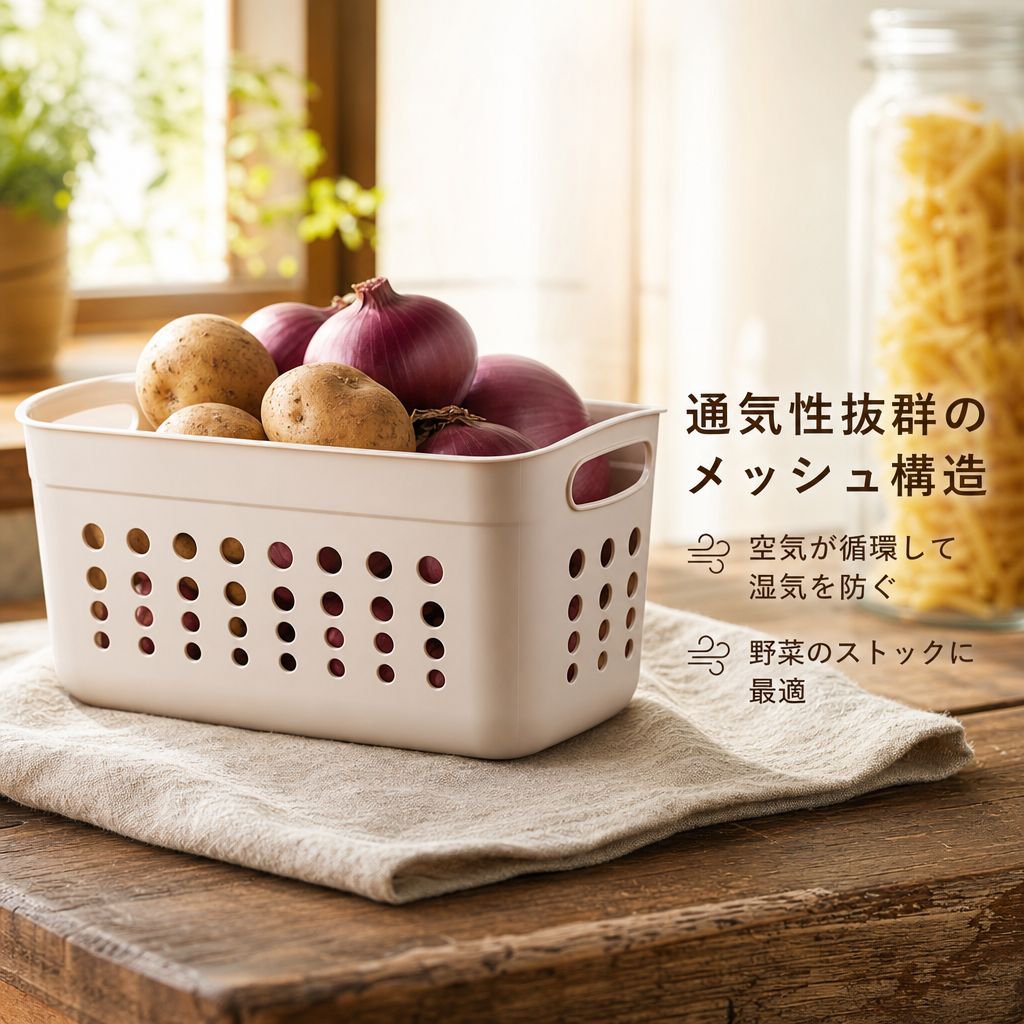 家庭用キッチン雑貨・お菓子収納ケース おもちゃ・書籍整理用プラスチックバスケット