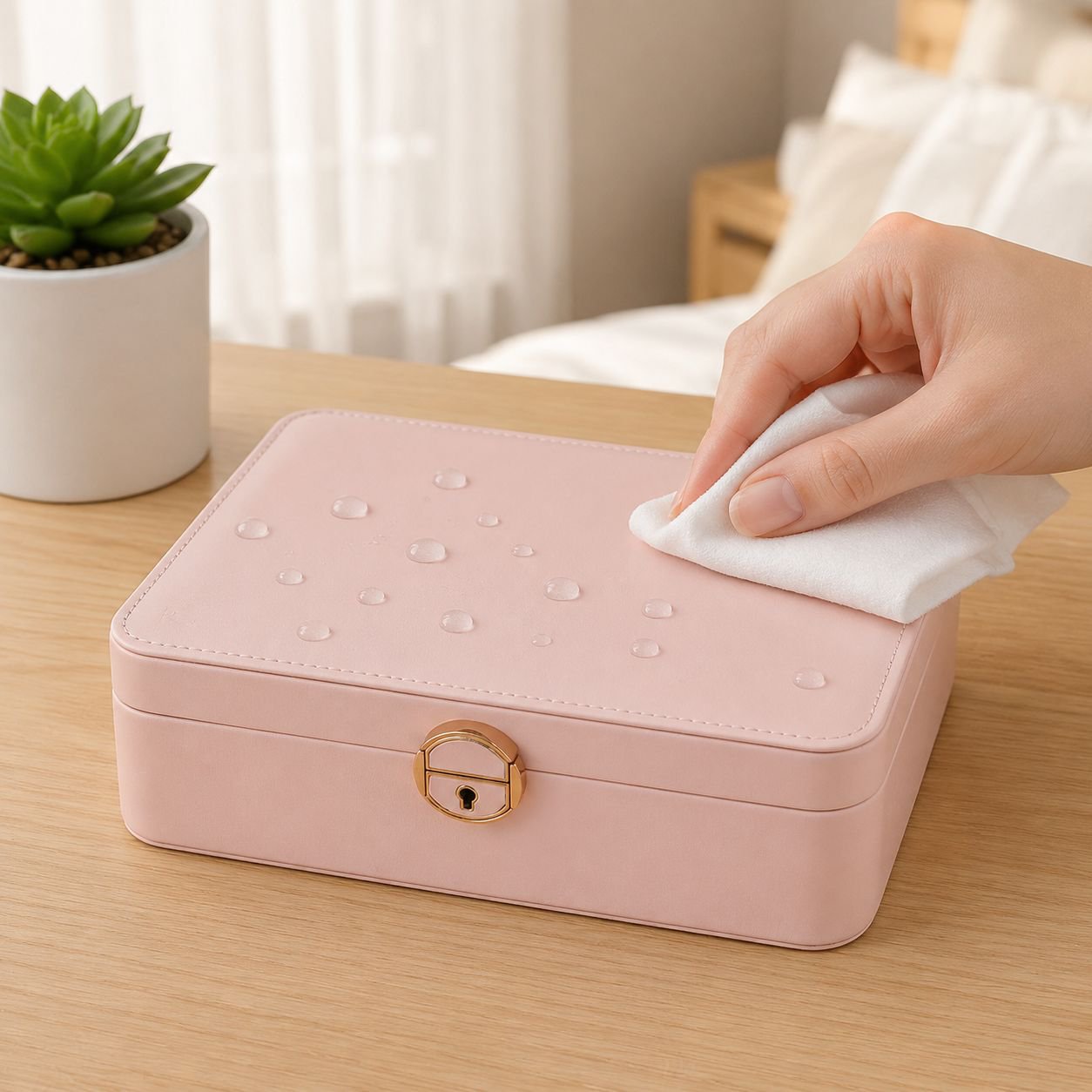 Ample storage jewelry box for precious items