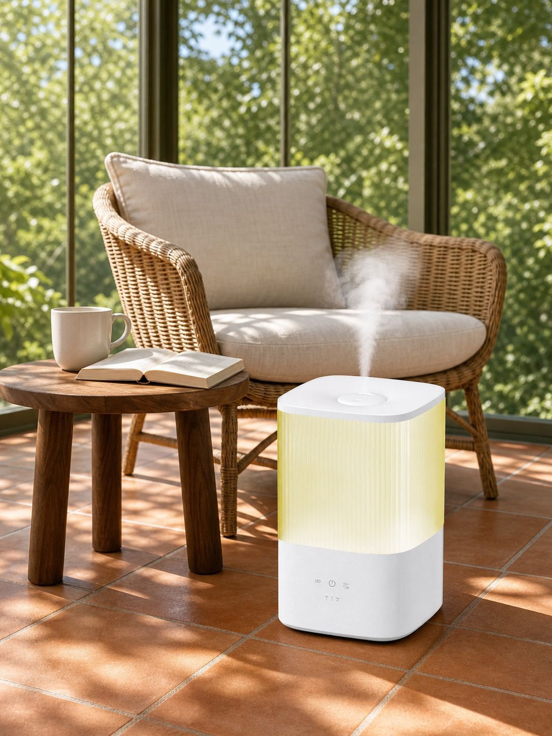Air purifier and humidifier combo improving air quality
