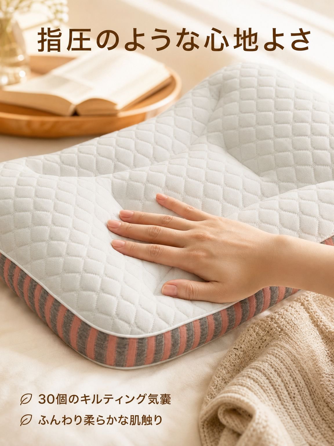 首を支える深睡眠マッサージ枕芯