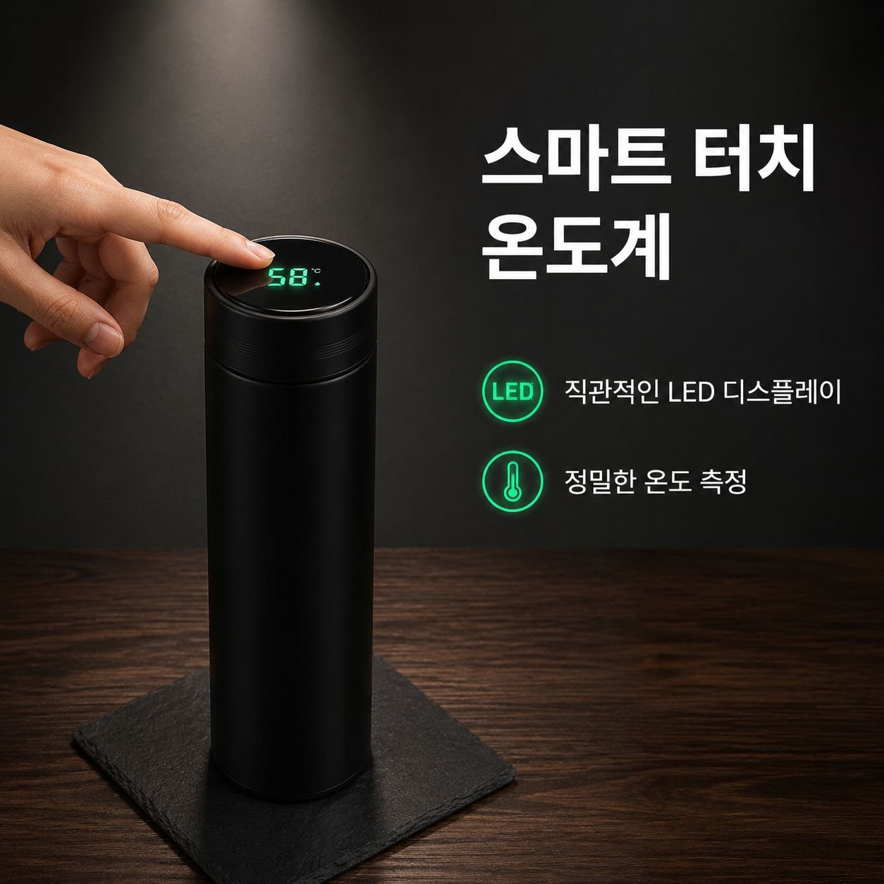 휴대용 304 스테인리스 스마트 보온컵