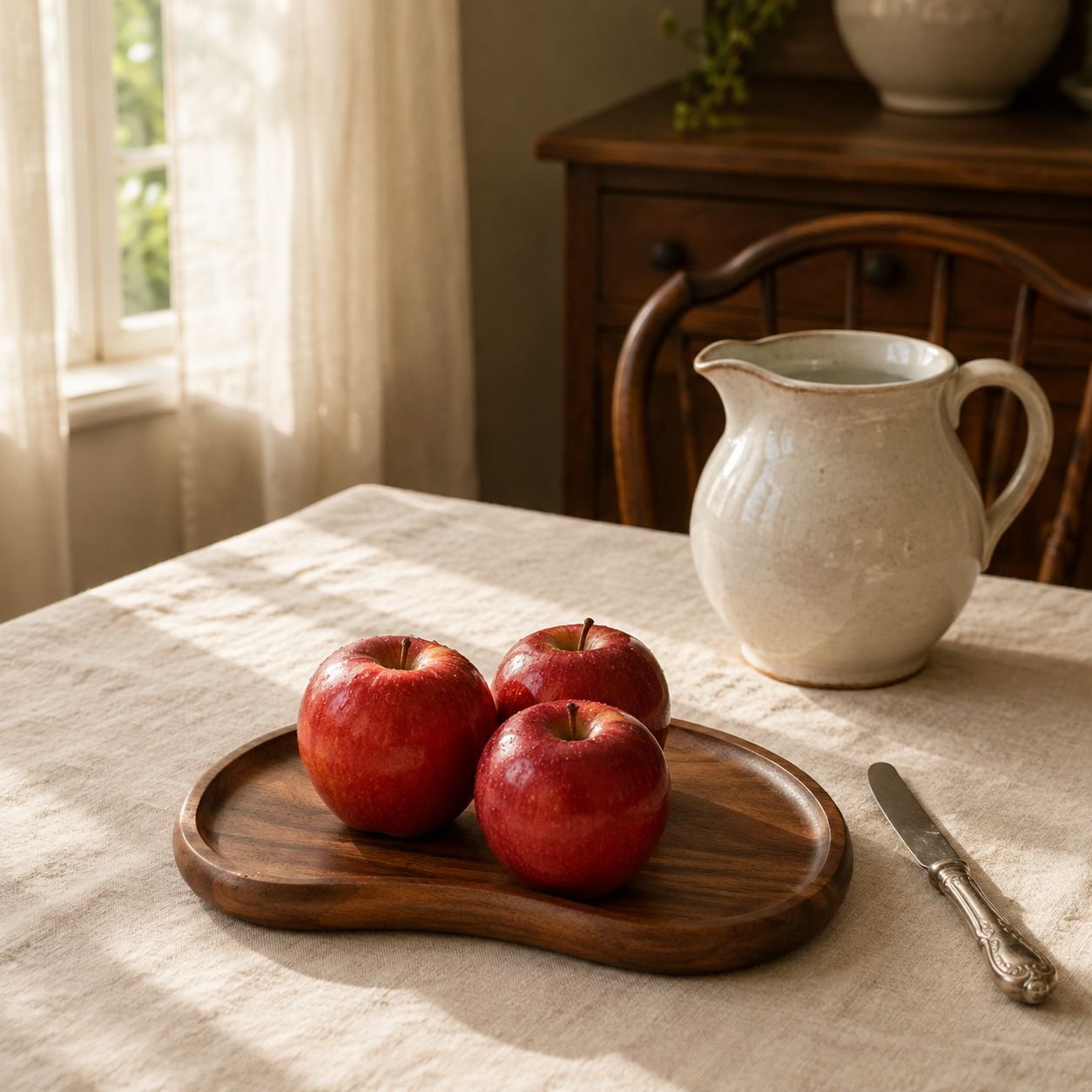 Light Luxury Walnut Serving Tray High-End Hotel Dessert Fruit Platter