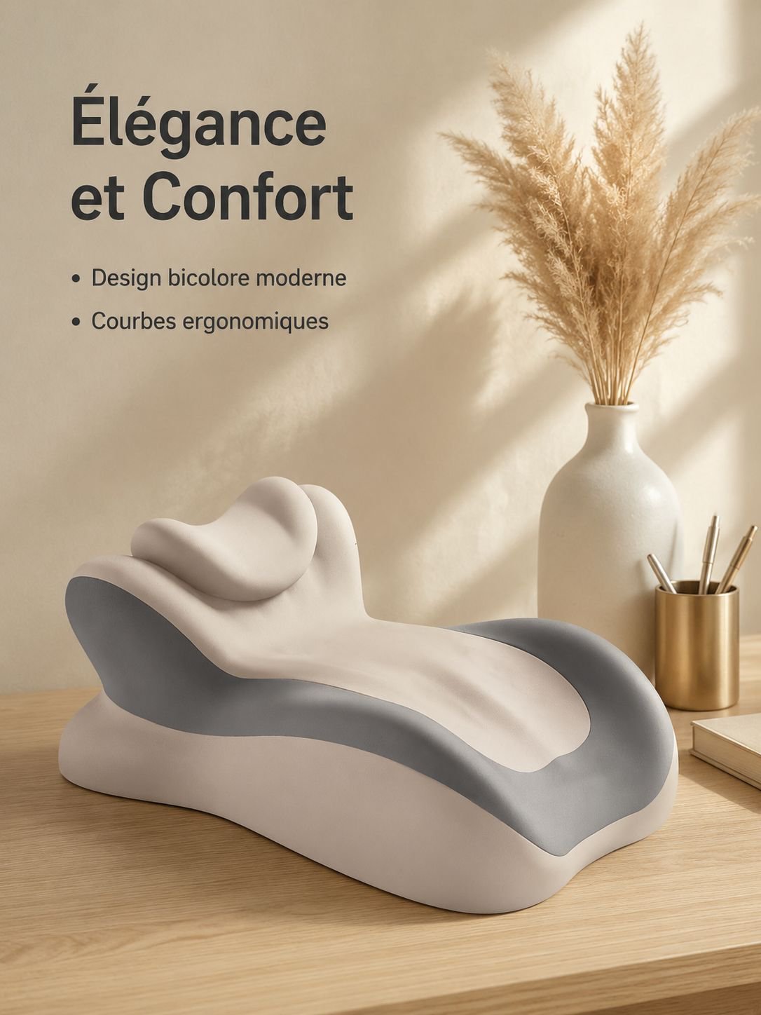 Almohada reposacabezas de espuma viscoelástica para dormir boca abajo, almohada para aliviar la pres