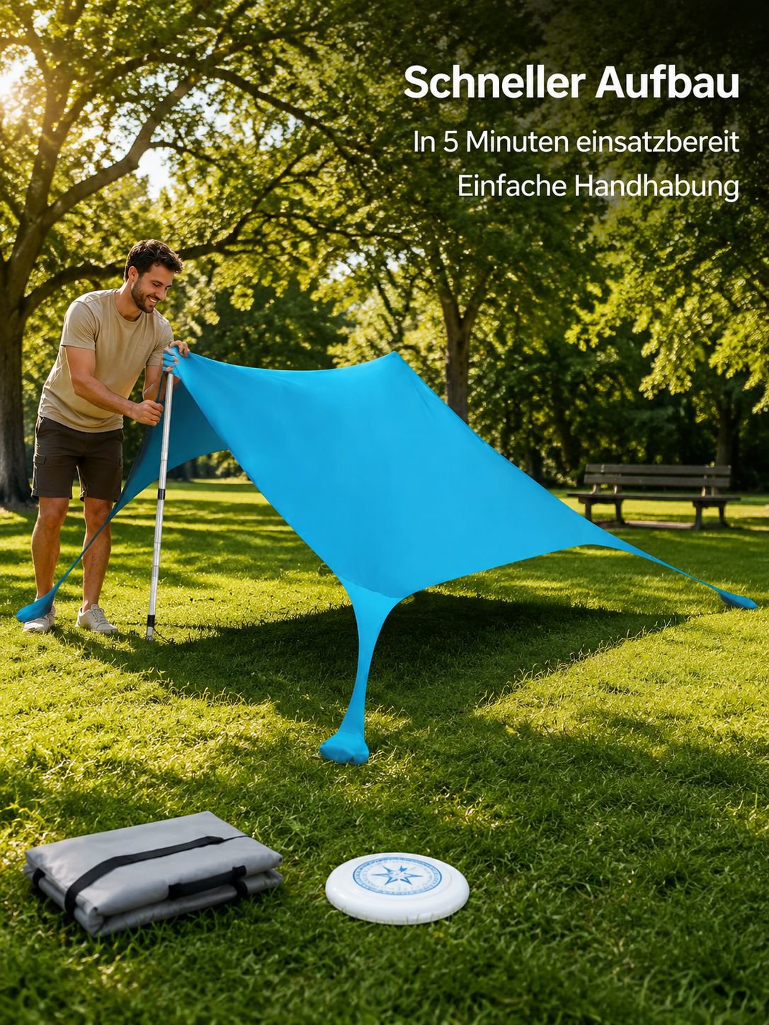 Strandzelte, Sonnensegel, Outdoor-Campingausrüstung, tragbare Sonnendächer und Unterstände.