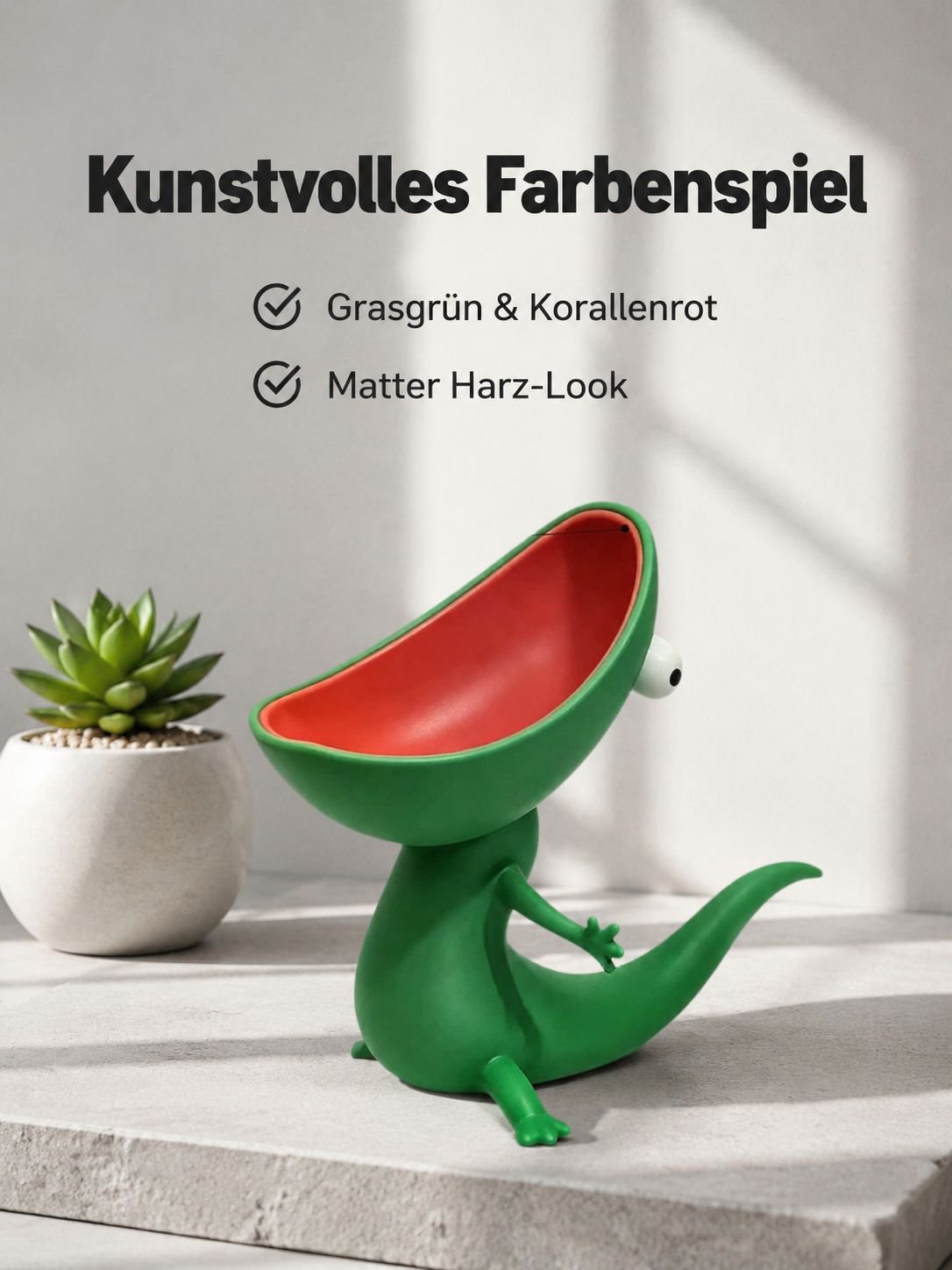 3D-gedruckte Seifenschale in Eidechsenform – Kreativer Badezimmer-Organizer
