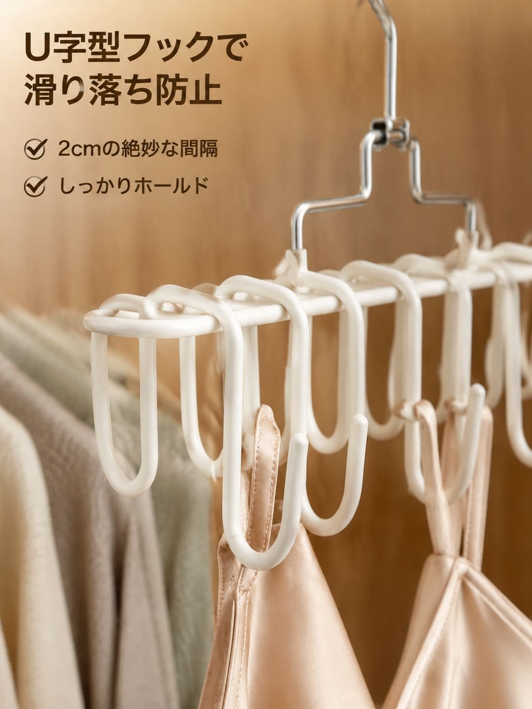 多目的フック回転式衣類ハンガー