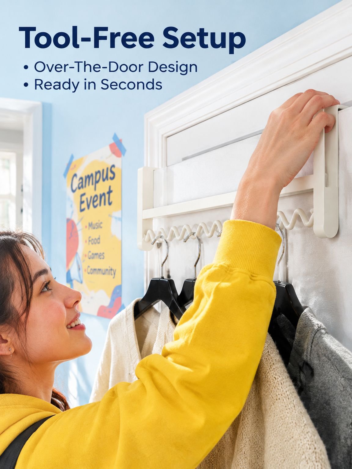 Wavy Dormitory Clothes Storage Hook