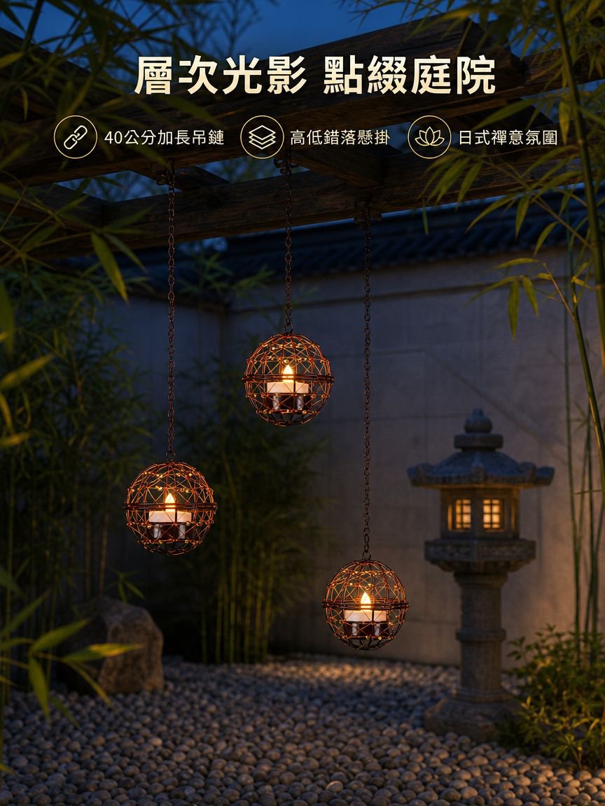 太陽能鐵藝庭院燈