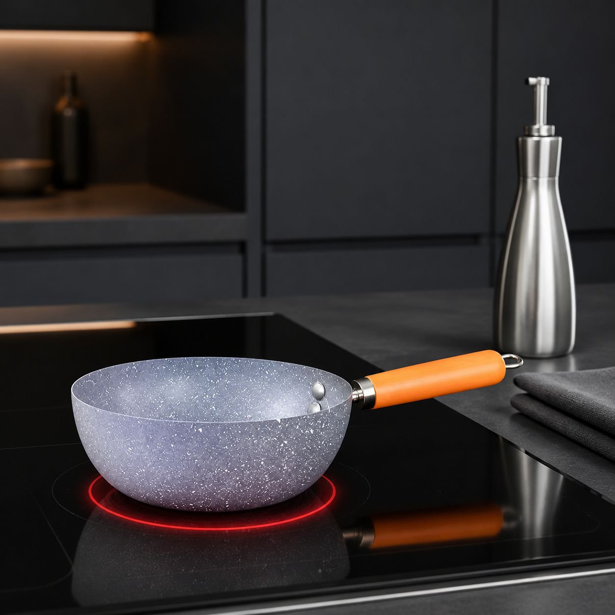 Mini Non-stick Frying Pan, Household Marble Pattern Egg Pan