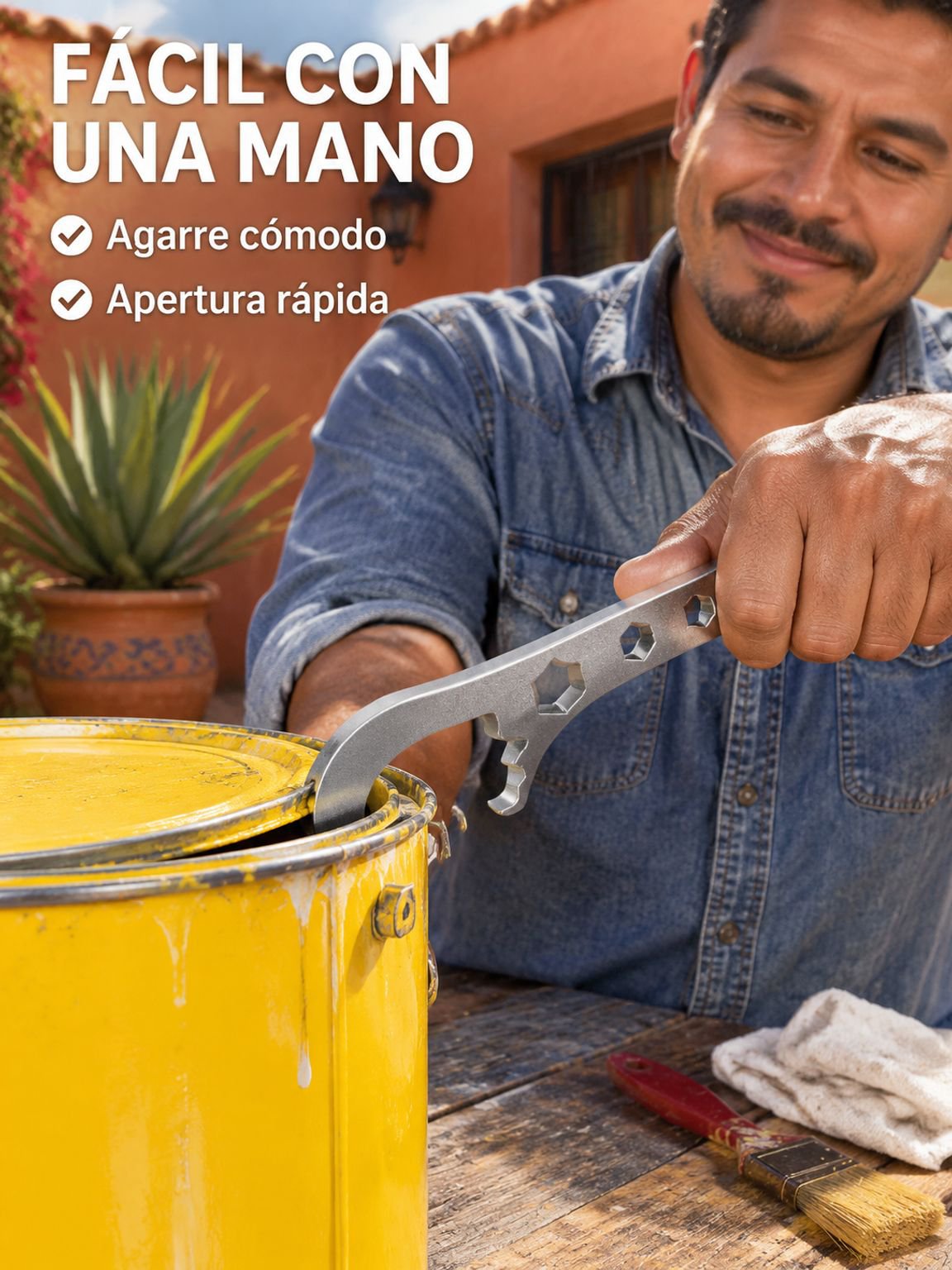 Llave para cubos de pintura, abretaños