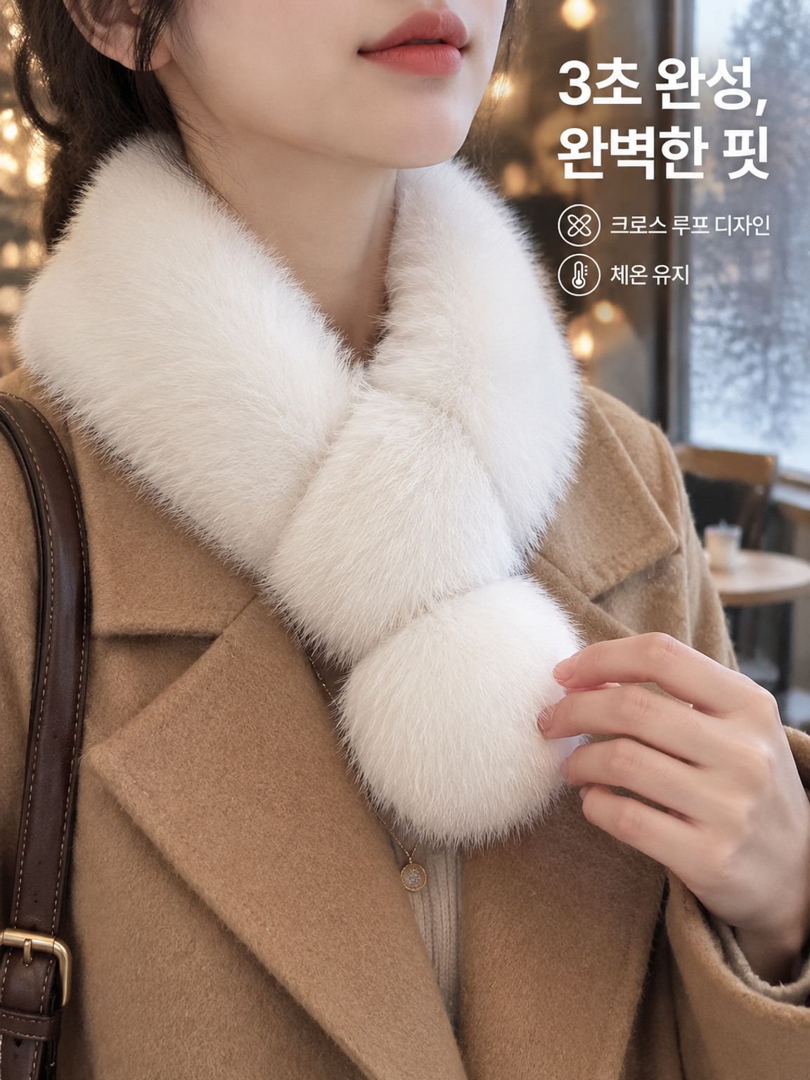 여성 보온 인조 여우 스타일 머플러