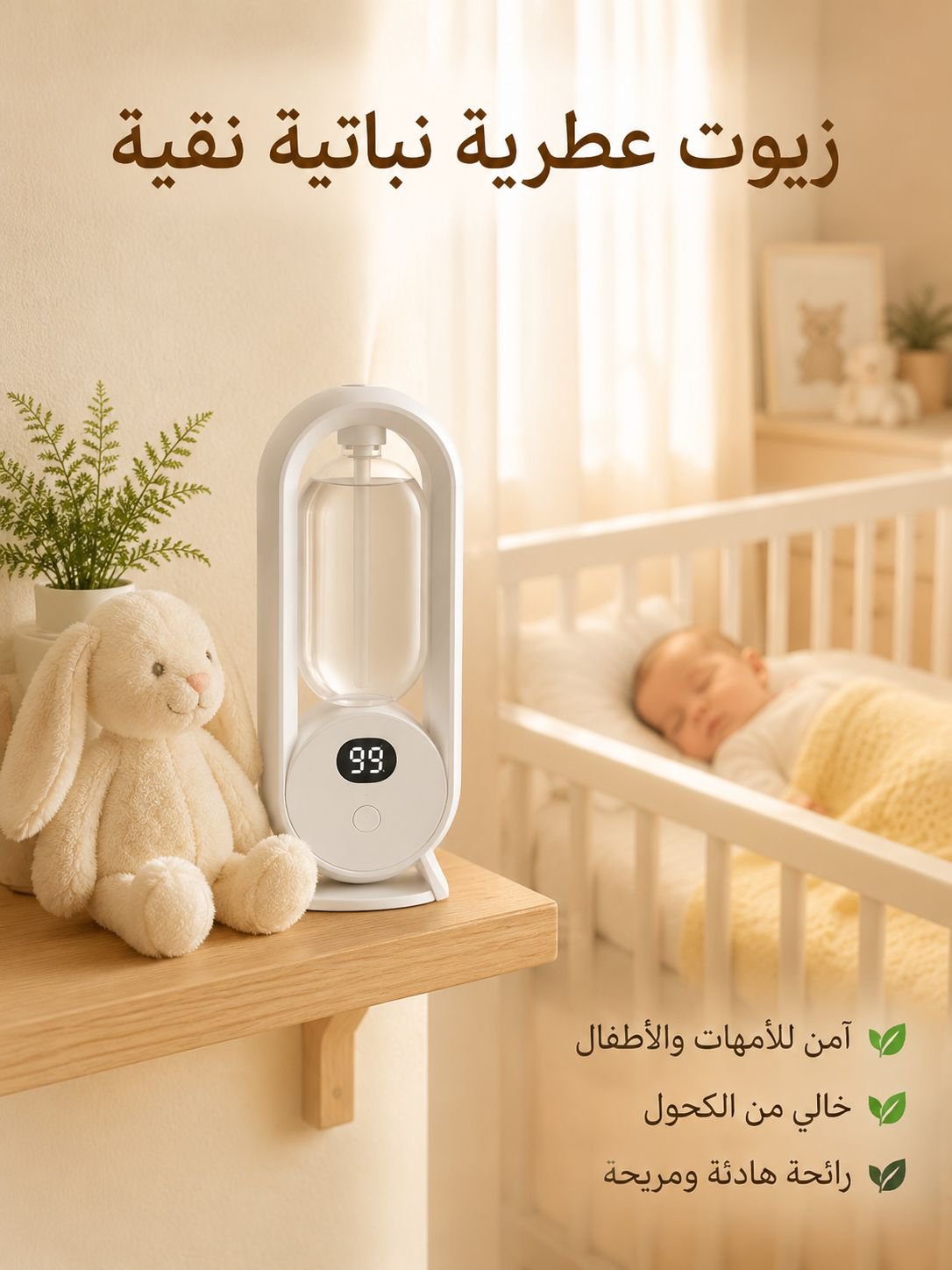آلة العطر اللاسلكية التلقائية المنزلية مع شاشة رقمية 【خالية من الكحول】