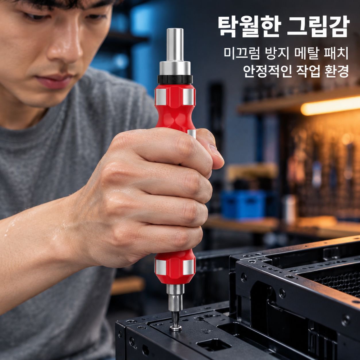 다기능 라쳇 드라이버 세트 6.35mm 비트 연장대 소켓 핸들 공구