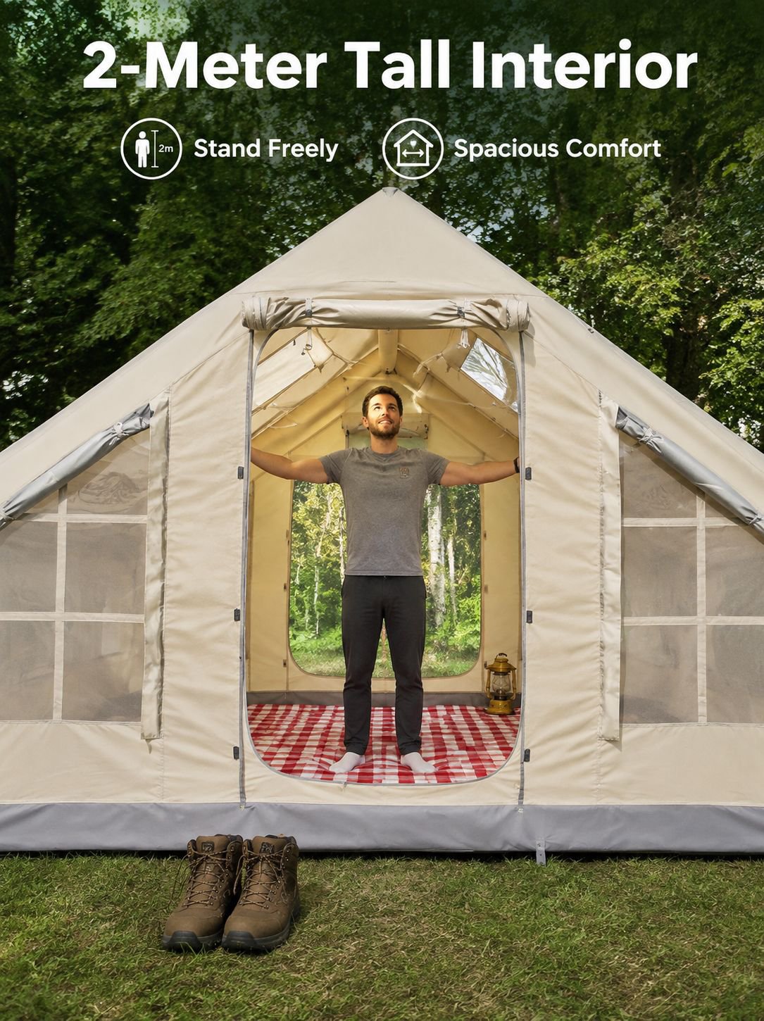 High-Quality Oxford Fabric Outdoor Inflatable Tent for Camping and Rental