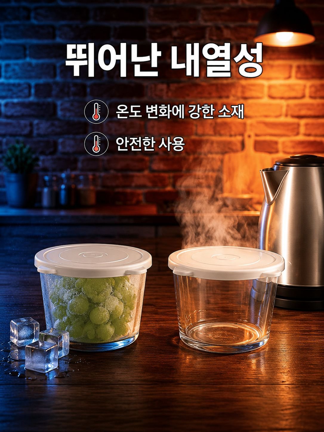고온 내성 유리 김치 항아리