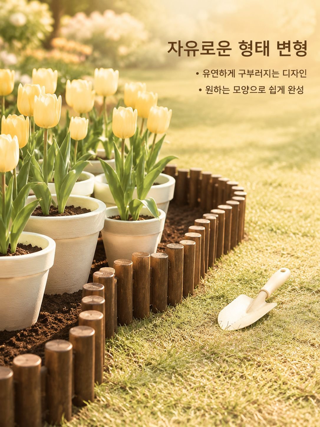 방부 정원 분리 목재 울타리 화단