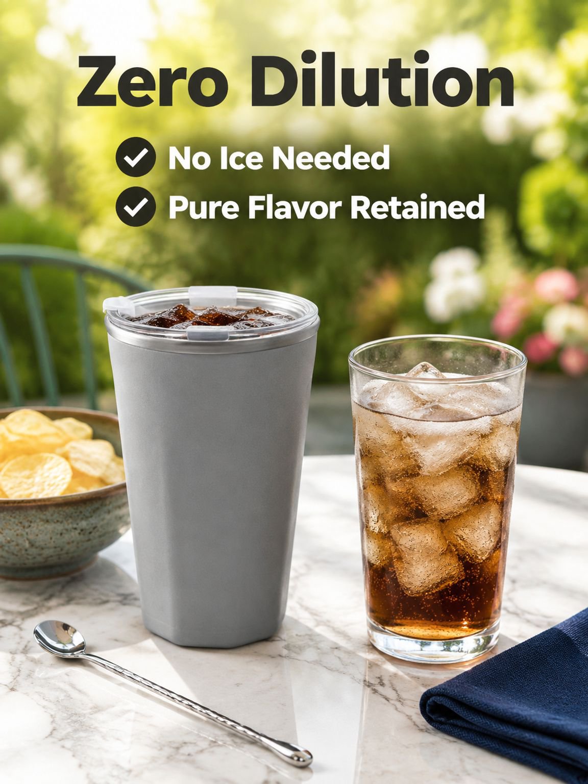 Creative Ice Cup Chilled Water Cup with Double Layer, Large Capacity, Ice Beer Cup, Quick Freezing, 