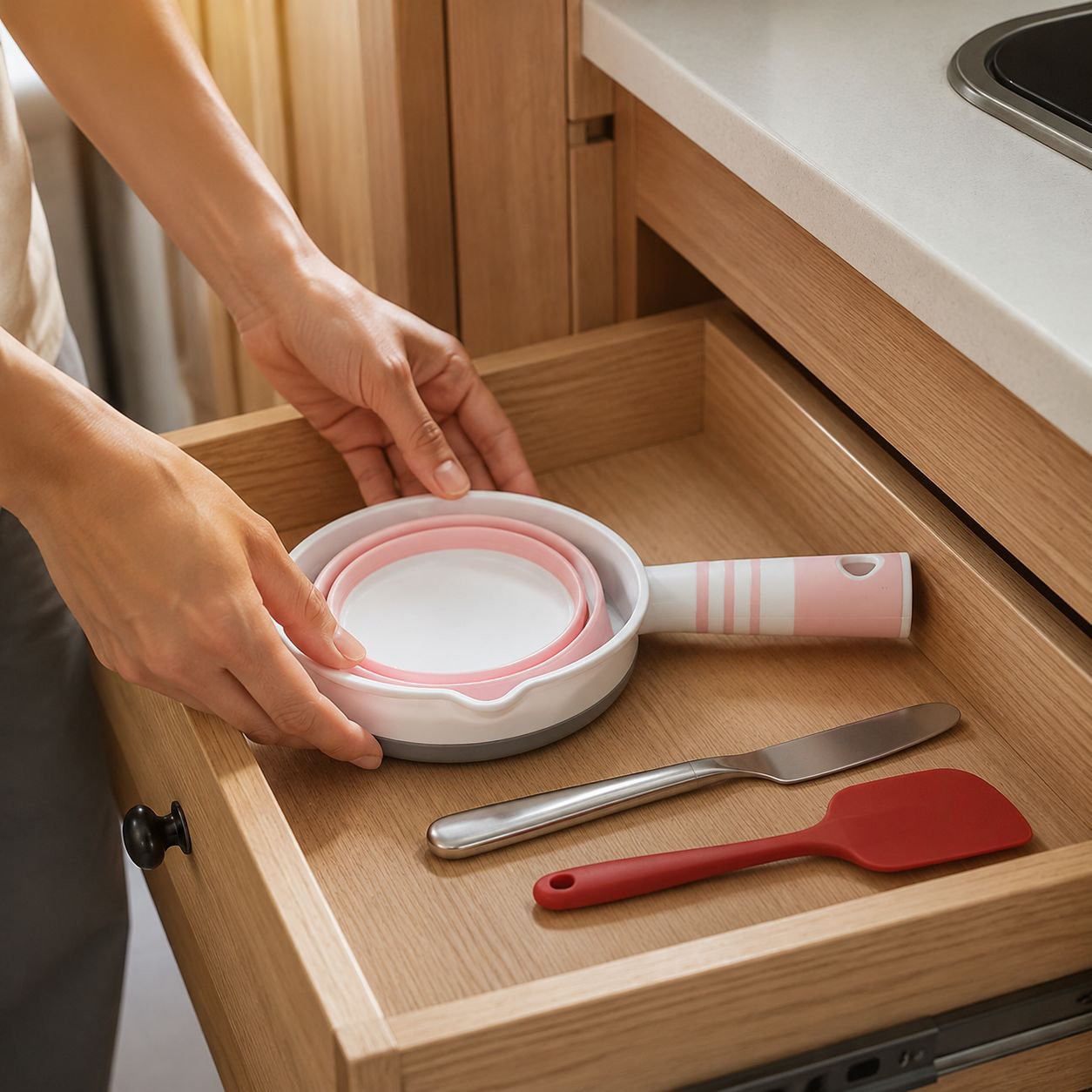 Foldable Multifunctional Hanging Silicone Ladle