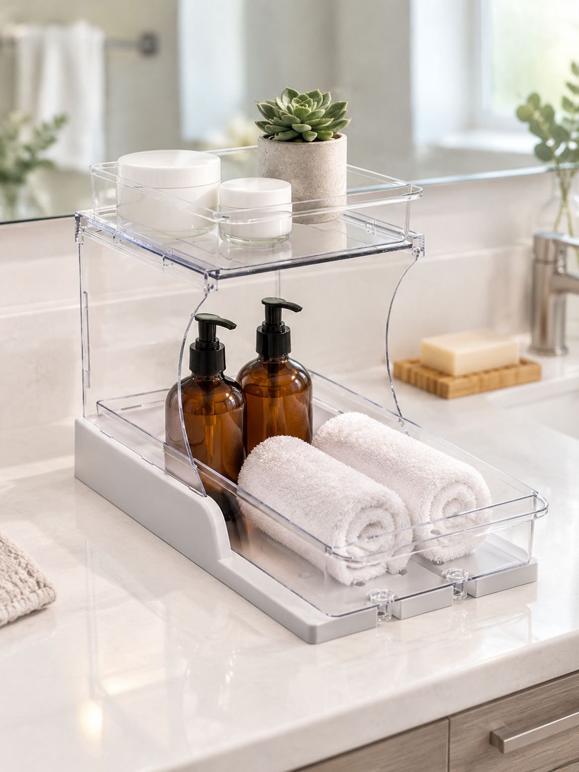 2-Tier Pull-Out Multipurpose Organizer
