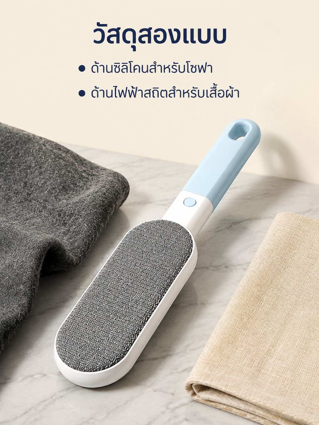 แปรงกำจัดขนและขุยแบบสองด้าน