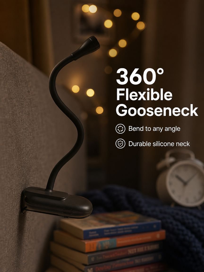 Portable clip-on reading light