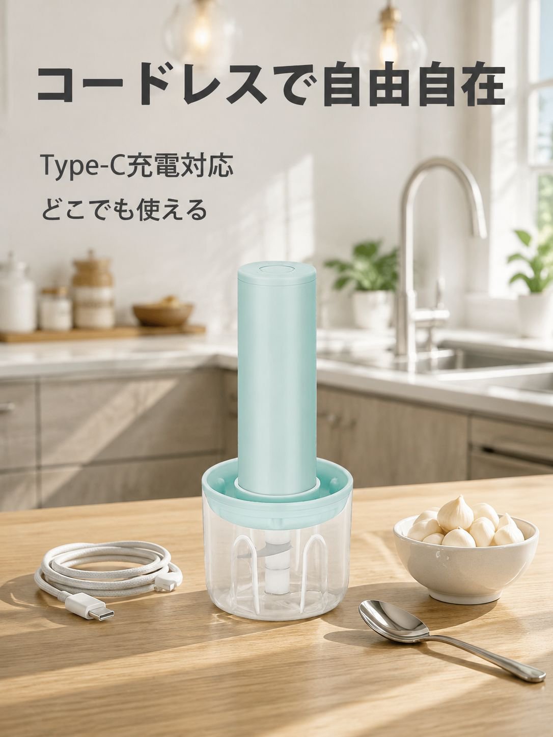 電動ガーリックプレス