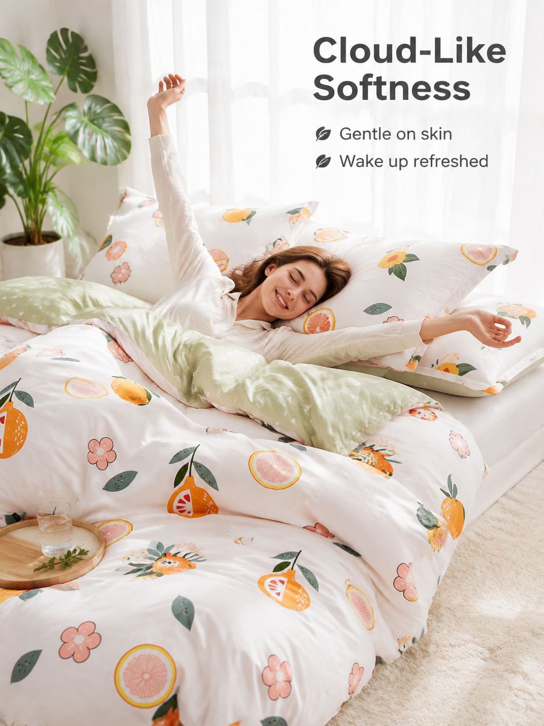 Printed bedding four-piece set