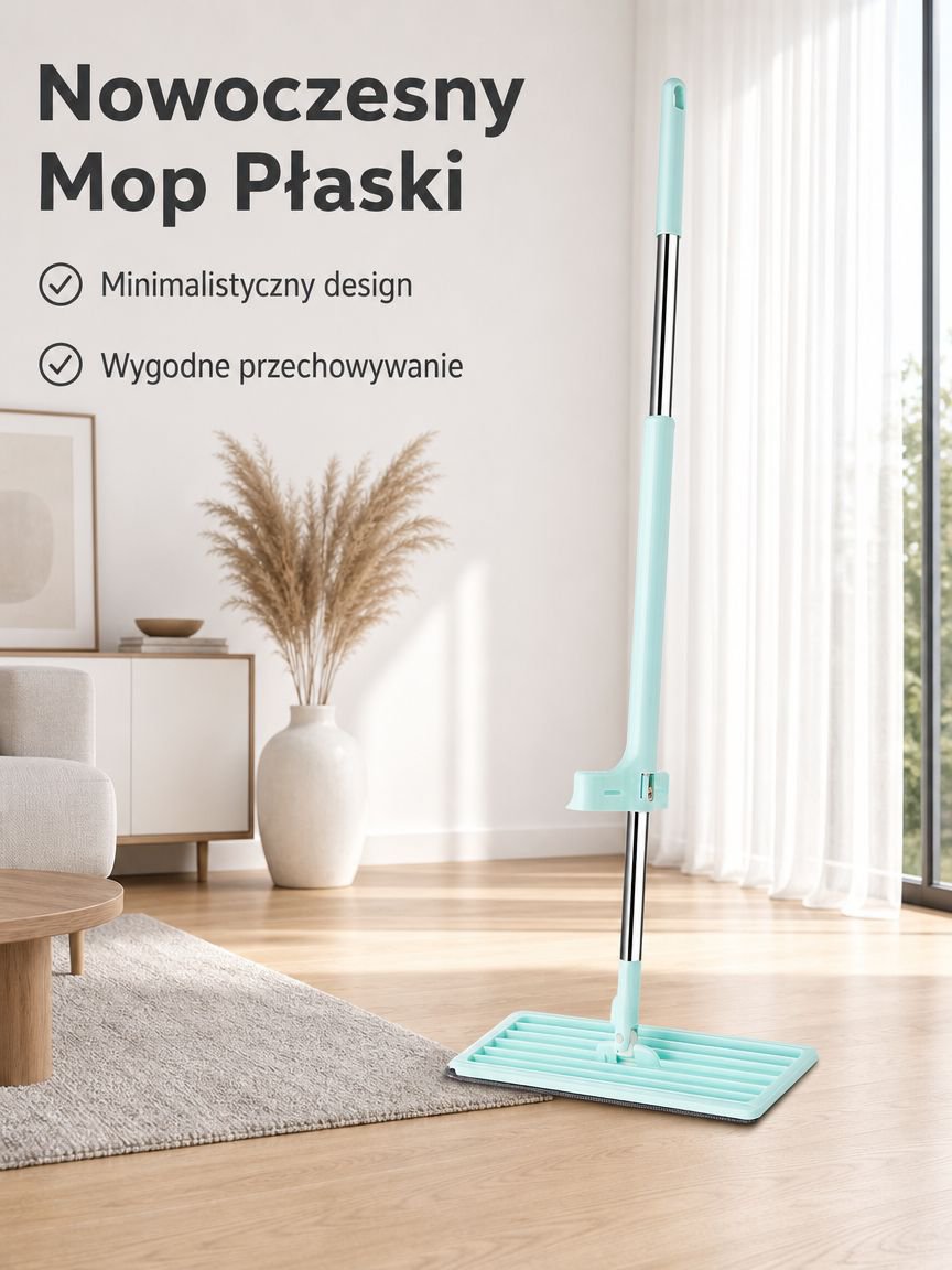 Płaski mop bezdotykowy